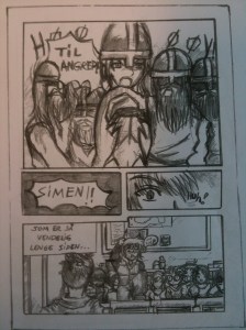 Utdrag fra mangaserie jeg fikk tilsendt til gjennomsyn av to norske videregående-elever. 