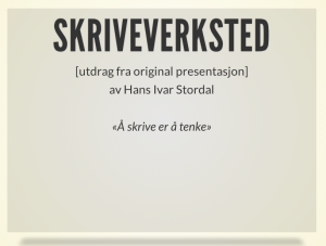 Utdrag fra presentasjonen