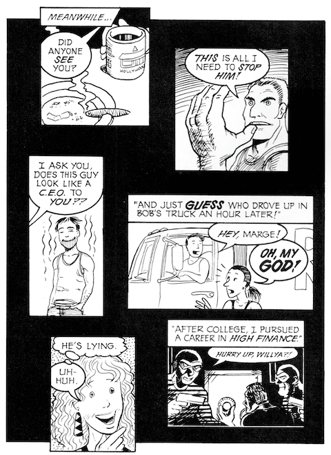 McCloud illustrerer "gjensidig avhengige" ord- og bilde-kombinasjoner.